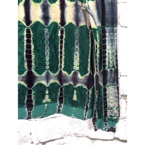 XCVI Psychedelic Tie-Dye Velour Pullover Hippie Boho Goblin Comfy Lounge Medium - Picture 3 of 7